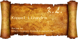 Koppel Lizandra névjegykártya